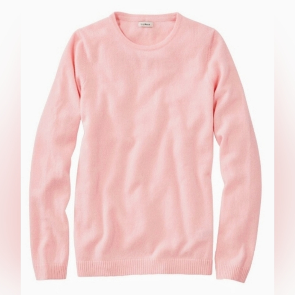 L.L. Bean Women's XL Light Pink Classic Cashmere Sweater NWT